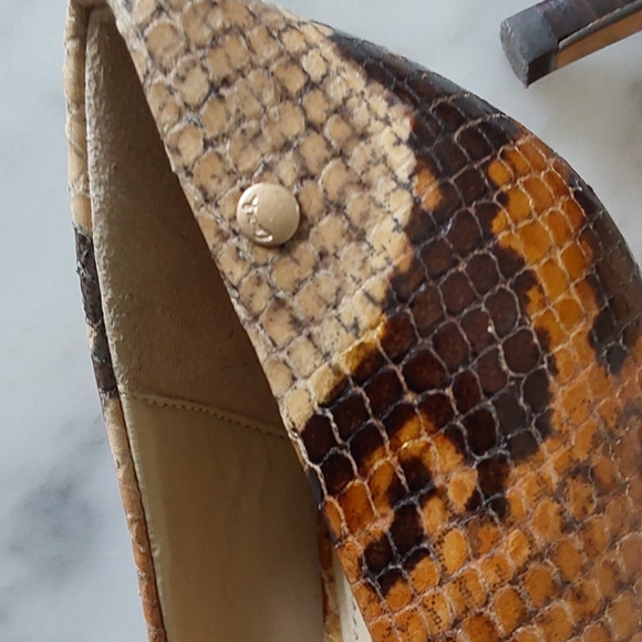 COACH BUFFY WOMEN’S  PRINTED PYTHON LEATHER STILETTO SIZE 8 B - Picture 5 of 5